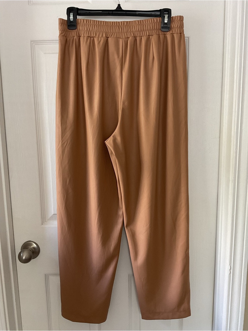 CALIA Women’s Faux Leather Jogger Pants Brown Tan Pull-On Size M - Picture 3 of 11